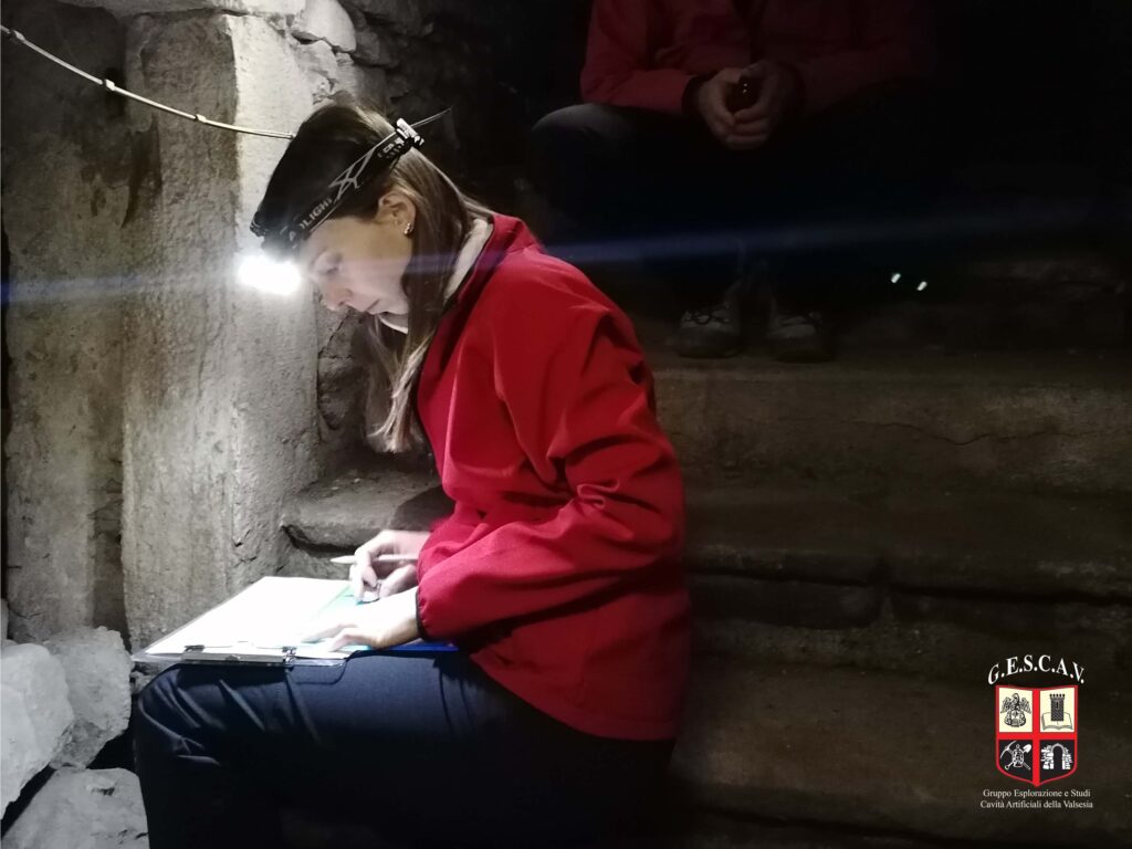 Il rilievo dei sotterranei di Palazzo Scarognini-D'Adda